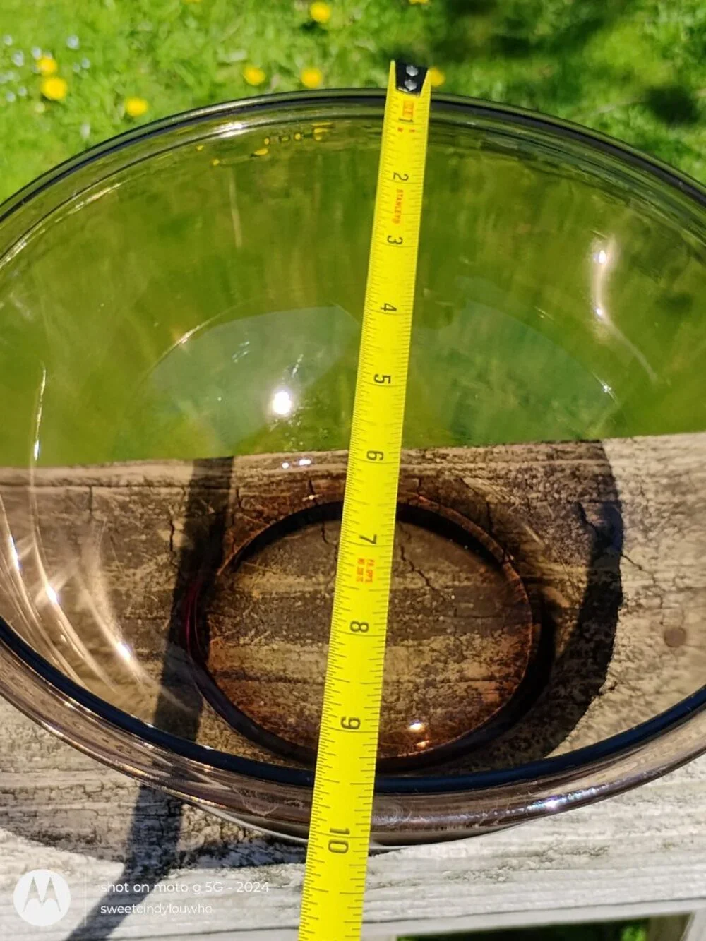 vintage Pyrex #325 2.5 liter amber brown medium mixing bowl likely 1970s-80s
